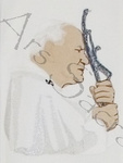 Gotische Stola "Papst Johannes Paul II" SH28-B