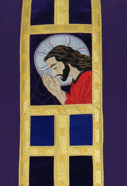 Casulla gótica "Jesús en el jardín de Getsemaní" G421-AKC