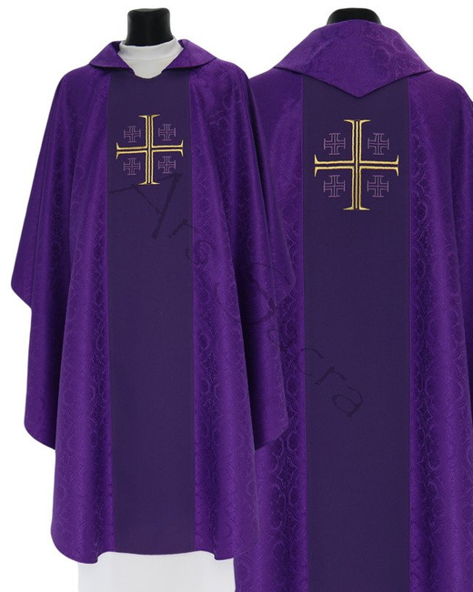 Chasuble gothique "Croix de Jérusalem" 725-CZ25