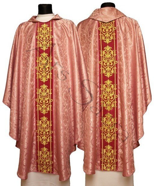 Gothic style chasuble with matching stole